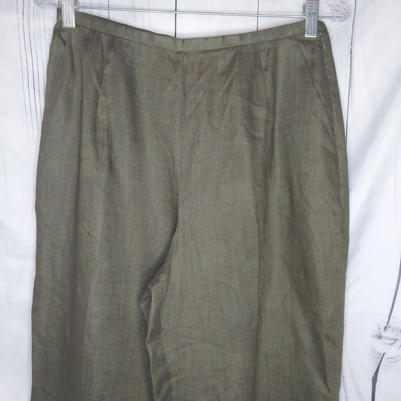 Valerie Stevens 100% Linen Cropped Pants - Picture 3 of 7